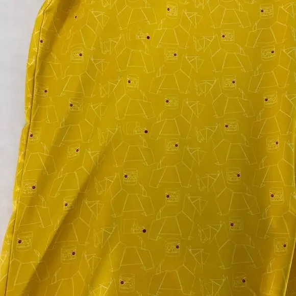 William Murray Men's Yellow Off the Rocks Martini Glass Print Polo Shirt Large - Picture 13 of 16